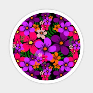 floral pattern blooming flower meadow bloom tendril blooms Magnet